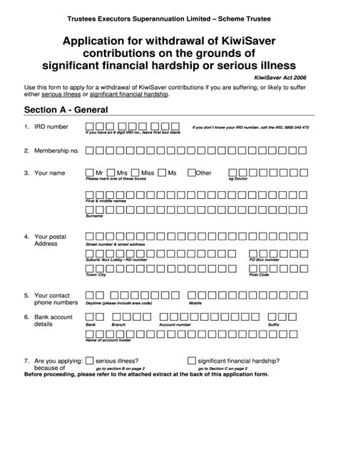 how to withdraw kiwisaver for hardship